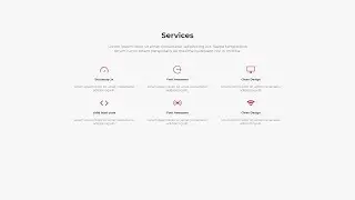 Responsive Services Section Using Only HTML & CSS