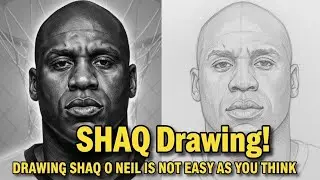 Drawing Shaquille O&rsquo;Neal | Hyper Realistic NBA Legend Portrait Art Tutorial@SHAQ 