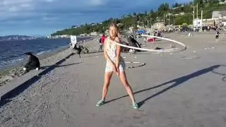 very first hoop tricks!