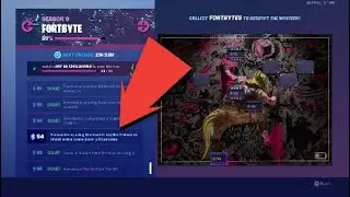 Fortbyte #94 Use Scarlet Scythe pickaxe on a blue canoe under a frozen lake