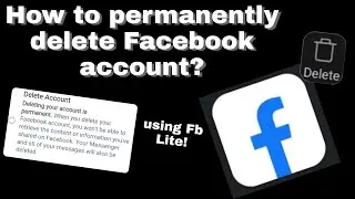 How to permanently delete Facebook account using FB Lite? #shorts | tutorial#10 | RO&uuml;M