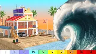 3D Beach House: TSUNAMI Size Comparison! (with BUBBLES)