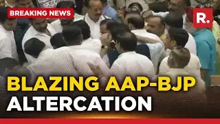 Heated BJP vs AAP fight in Delhi's MCD house over death of 3 children in Yamuna