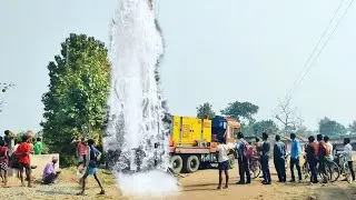 Borewell Drilling - 20 Hp water journey 70 Feet Deep Boring - Coconut water checking method video