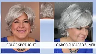 Gabor SUGARED SILVER | Wig Color Spotlight | On Everyday Elegant - a beautiful short wavy shag cut.