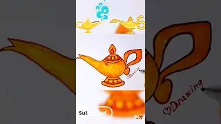 Drawing Aladdin's lamp #shorts #lamp #alladin