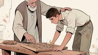 🪵Real Wood Carving in Morocco | Ossama Learns Step by Step