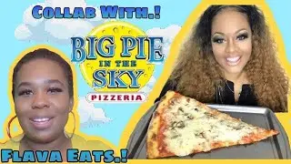HUGE SLICE OF PIZZA FROM BIG PIE IN THE SKY PIZZERIA!!! 🍕 COLLAB WITH FLAVA EATS