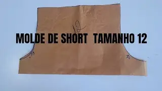 COMO FAZER MOLDE DE SHORT TAMANHO 12 ANOS.#iniciantes #creuzavieira