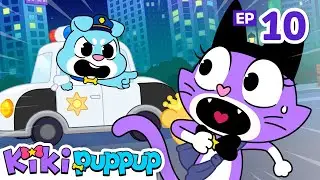 [NEW] Thief Kiki vs Police Puppo 🚔ㅣEP10ㅣPolice Song | Kikipuppup Nursery Rhymes