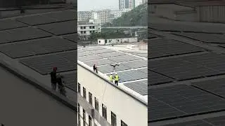 JIUSI D15R cleaning drone can take off from the ground and use a tethered water hose to clean panels