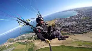 A couple of paramotoring flights in Cornwall