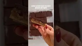 salted caramel dark chocolate pecan pie bars #shorts