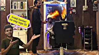 Iraqi barber fire 🔥 on my hair | full funny and enjoyable #trending #vlog #viral