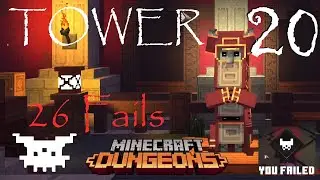 Minecraft Dungeons - Bonus: 26 Fails in Tower 20 (Apocalypse) (No Commentary Gameplay)