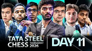 Tata Steel Chess Masters 2026 | Day 11 | Gukesh vs Aravindh, Arjun vs Sindarov, Pragg vs Keymer