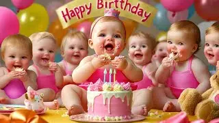 Happy Birthday Song | Fun Birthday Song for Kids | Cute Baby Dance Party🎉| Rhythmic Rhymes For Kids