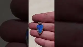 Black opal necklace / opal jewelry / opal pendant / Australian opal / Lighting Ridge / black opal
