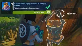 ✅ Collect Maple Syrup buckets in Weeping Woods - Fortnite Season 5 Quests
