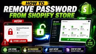 How To Remove Password From Shopify Store | Disable Password  | Class-5