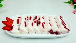 সবচেয়ে সহজ আর মজাদার স্ট্রবেরি মিল্ক পুডিং || Strawberry Milk Pudding Recipe || Eggless Pudding