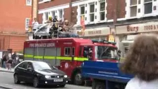 Having  fun at Charing Cross Hospital with the Fire Brigade Union!