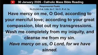 30 January 2026 Catholic Mass  Bible Reading