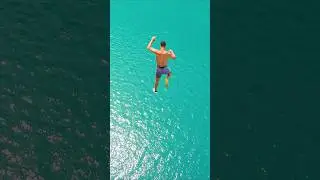 Legendary cliff dive? Even better with the help of a drone 😎     #Insta360 #shorts #fyp #pov #fpv