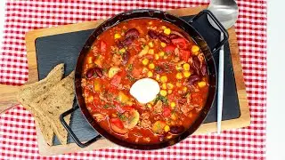 Deftige PIZZASUPPE mit Hackfleisch &ndash; rustikal & schnell gemacht! 🥣
