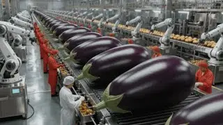 Inside a Massive Eggplant Factory: From Harvest to Jar (The Whole Process)