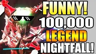 100,000 NIGHTFALL! Legend Difficulty! (950) FUNNY Destiny 2 Shadowkeep Gameplay