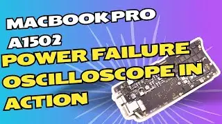 Macbook A1502 power failure oscilloscope in action