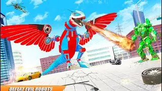 Flying Dino Transform Robot: Dinosaur Robot Games Centaurus Games Gameplay