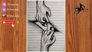 How to draw 3D pencil drawing// 3D double exposure// simple pencil drawing// step by step draw
