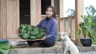 The young chef and his dog, Bun, bake delicious cakes and enjoy them together in a wooden cabin.