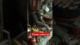 poor monkey making food video #viral #ai #trending #funny #hulkshorts #viralyoutubeshorts