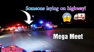 Mega Car Meet (CRAZY Motorcycle Accident!!)