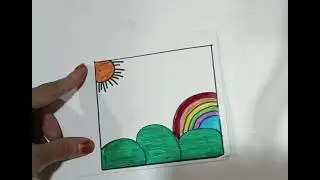 Easy drawing colour full rainbow 🌈 #art#rainbow#artwark  