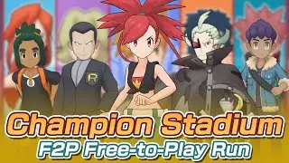 [Pokemon Masters EX] F2P FREE-TO-PLAY RUN | Master Mode 7500 Points | Champion Stadium - Wave 51