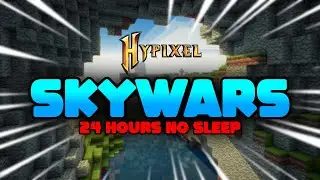 Playing Hypixel Skywars After NOT Sleeping for 24 HOURS!