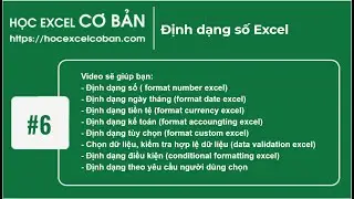 Học Excel cơ bản | #6 Định dạng số Excel