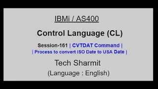 ISO to USA date conversion using cvtdat command  | CVTDAT command in cl Program | CL Date Format |