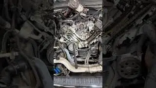 Quick timing job on this tow truck with an oil pump upgrade as well