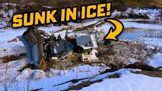 Our Dozer SINKS on Day 1 of 2025 Gold Mining season! Our beloved Liebherr needs an icy rescue!