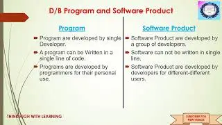 D/B Program and Software Product #softwareengineering #hsbte #5th semester #diploma #computerscience