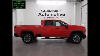 2021 CHEVROLET SILVERADO 2500 CREW CUSTOM RED HOT WALK AROUND REVIEW 11854Z SOLD!