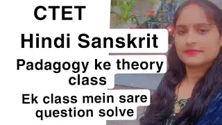 CTET exam #hindi& Sanskrit  ka pedagogy #most important theory class