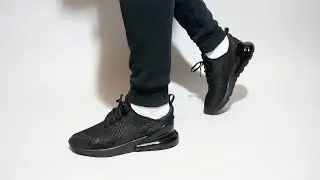Nike Air Max 270 Triple Black AH8050-005 on feet