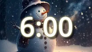 6 Minute Cute Winter Snowman Countdown Timer (Soothing Wind Chimes Alarm)