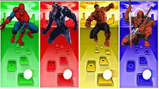 SPIDERMAN VS VENOM VS RED HULK VS DEADPOOL TILES HOP 1000K